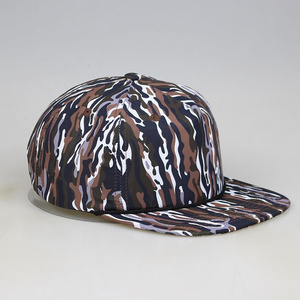 Hunting Camo Print Flat Bill <b>Snapback</b> Hat Adjustable Camouflage Baseball <b>Cap</b> for Outdoor Fishing Wholesale - Product Image 4