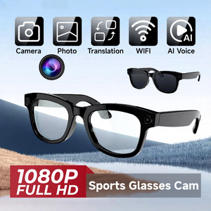 แว่นตาอัจฉริยะ M01 AI กล้อง 1080P HD บันทึกวิดีโอ จดจำวัตถุ <span class=keywords><strong>แปล</strong></span>ภาษาแบบเรียลไทม์ สำหรับฟังเพลง แว่นตาสวมใส่ได้ - Product Image 1