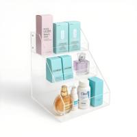 Hookei Tableau d'affichage de produits de soins de la peau de maquillage de bureau en acrylique personnalisé Présentoir de cosmétiques en acrylique en forme de L