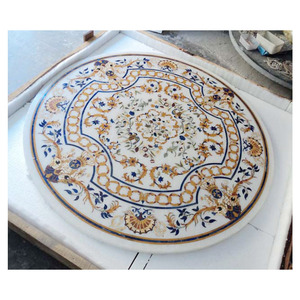 Tableros de Mesa con Incrustaciones de Mármol Blanco - Product Image 1