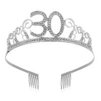 Corona de Número para Cumpleaños 15 16 18 Años, Artículos para Fiestas, Decoración para Pasteles, Bodas, Festividades
