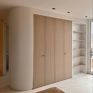 Armario de Madera Maciza Color Nogal Oscuro, Unidad de Almacenamiento Independiente de Doble Puerta con Revestimiento Impermeable para Dormitorio de Lujo - Product Image 2