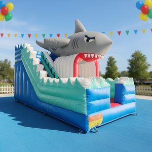 2025 Popular Indoor Outdoor Bouncy <strong>Castle</strong> Commercial PVC Inflatable Shark Bounce <strong>Castle</strong> House Inflatable Shark Slide for Kids - Product Image 1