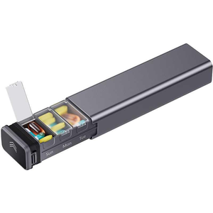 7-Day Magnetic Aluminum Pill <b>Box</b> Modern Design Customizable Compartment Size Portable Sealed Medicine <b>Storage</b> Injection Technics - Product Image 1