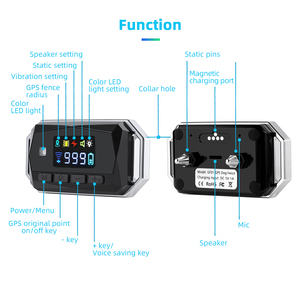 Último GF01 al aire libre inalámbrico GPS perro cerca sistema IP67 impermeable mascota GPS entrenamiento cerca <span class=keywords><strong>Collar</strong></span> con vibración pitido - Product Image 5
