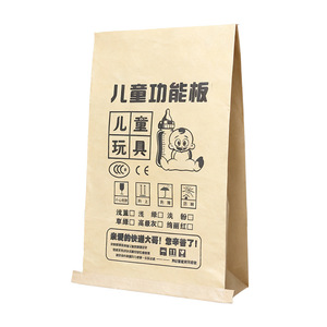 Sac en papier kraft tissé Feixu Packaging 50 kg, imperméable, double couche, impression de logo personnalisée, sac poubelle - Product Image 5