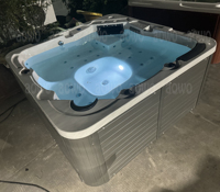 Fournisseur Yacuzzier Foshan – Bain à remous extérieur en acrylique bleu océan pour 5 villas, spa public, Water World Play Pot Eddy Wason Soaking