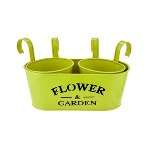 Xô Thép Mạ Kẽm Xô Nhiều Màu Xô Đá Kim Loại Mạ Kẽm Chậu & Chậu Trồng Vườn Cây Nhân Tạo - Product Image 3