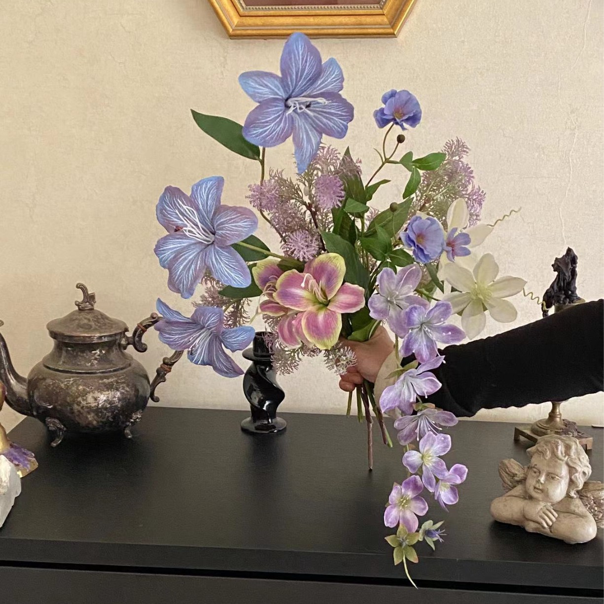 Fleurs violettes1 et ruban