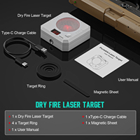 Cible laser d'entraînement interchangeable à 5 niveaux de difficulté, rechargeable par USB et compacte, avec capteur de tir pour la pratique