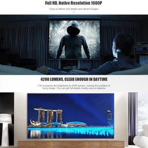 Bán Hot <span class=keywords><strong>ViviBright</strong></span> F30 5.8 inch Màn hình LCD 4200 lumens 1920x1080p Full HD thông minh chiếu với điều khiển từ xa - Product Image 4