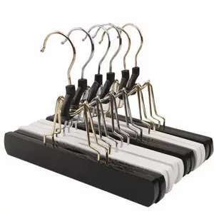 High Quality Wooden Hanger With Metal Hook for Skirt Trousers Hair Bags Various Living Spaces