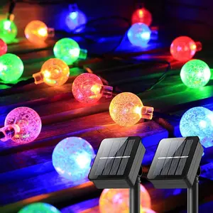 户外防水100发光二极管40英尺8照明模式假日派对花园庭院装饰发光二极管太阳能串灯