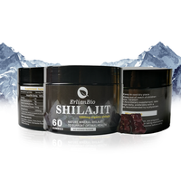 Gommes de Shilajit pour hommes et femmes, Shilajit Ashwagandha, riche en oligo-éléments, acide fulvique pour l'énergie, la force et l'immunité