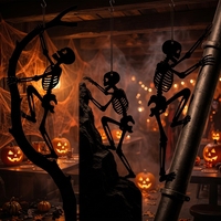 Décoration d'Halloween : Silhouette de fantôme grimpeur en métal, piquets de jardin, accessoires suspendus effrayants pour décoration extérieure de jardin, d'arbre ou de mur