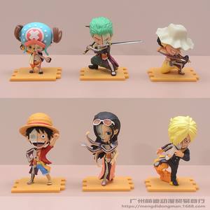 Figurines de collection Chibi Pirate Anime Luffy, <span class=keywords><strong>Zoro</strong></span>, Nami, Sanji, Ace, boîte aveugle, modèle de <span class=keywords><strong>figurine</strong></span>, décoration de gâteau, poupée - Product Image 3