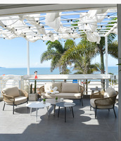 Offre Spéciale : Ensemble de Salon de Jardin Moderne et Durable en Rotin Synthétique pour Extérieur, Chaises Profondes et Table Basse pour Balcon et Hall