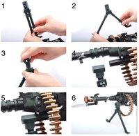 Pistolet sonore électrique B/O avec lumières LED et sons de tir - Jouet interactif pour garçons de 5 à 14 ans en plastique ABS