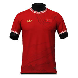 Custom 2024 High Quality 100% Polyester Heat-Transfer Printed Logo Name Number <b>Soccer</b> Wear Design Turkiye National Club Football - Product Image 1