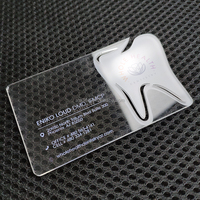 4 NOUVELLES cartes de visite transparentes en acrylique de luxe avec logo découpé à l'emporte-pièce Graphiques Cartes de visite pour événements