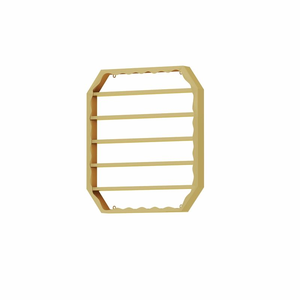 Modern Nail <b>Salon</b> Shelf Rack Wall Mounted MDF Nail Polish <b>Storage</b> & Display Rack Gold Finish Mall Use - Product Image 5