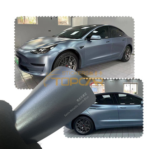 Film Bodi Mobil TOPCAR Satin Metallic Storm Blue yang Berubah Warna dengan Pembungkus <span class=keywords><strong>Vinyl</strong></span> Serat Karbon Pembungkus Kendaraan Pembungkus Mobil <span class=keywords><strong>Vinyl</strong></span> - Product Image 1