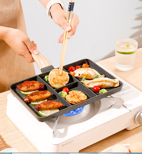 <span class=keywords><strong>2022</strong></span> NOUVELLE arrivée <span class=keywords><strong>Tik</strong></span> <span class=keywords><strong>Tok</strong></span> Vente chaude 27CM Ustensiles de cuisine 4 sections oeuf poêle poêle à frire en pierre - Product Image 2