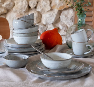 Top Classé OEM Vaisselle MADA <span class=keywords><strong>Assiette</strong></span> En <span class=keywords><strong>Gres</strong></span> Reactif D27,5cm Blanc Ventoux Ensembles de Vaisselle pour <span class=keywords><strong>Micro</strong></span>-ondes - Product Image 3