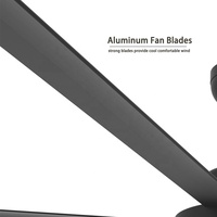 En vente kit de ventilateur de plafond à pales en aluminium noir 120 pouces grand ventilateur de plafond industriel bldc 220v pour entrepôt