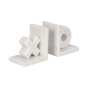 Fermalibri a forma di Xo in marmo, decorazione moderna per libreria, scrivania, soggiorno. - Product Image 3