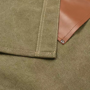 Thợ Cắt Tóc Tạp dề nam và nữ vải Tạp dề Barista bồi bàn da lớn túi làm việc tạp dề tùy chỉnh - Product Image 4