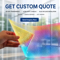 Écran LED transparent flexible en film cristallin, pliable et enroulable pour colonnes cylindriques et vitrines de centres commerciaux