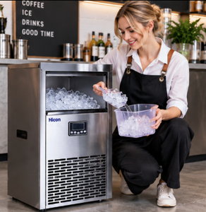 Máquina de Hielo Comercial Pequeña con Pantalla LED Profesional Hicon, Compresor Emerson, 65 kg/24 h, CE, <span class=keywords><strong>GS</strong></span>, EMC - Product Image 2