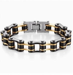 Pulsera de Moda en Oferta, Estilo Rock Moderno, Pulsera de Acero de Titanio con Cadena de Motocicleta Individualista para Hombre - Product Image 5
