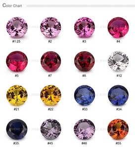 20ชิ้น/ล็อต3x4มม. ถึง8x10มม. รูปไข่สังเคราะห์ #34ไพลินคอรันดัมสีฟ้า