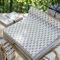 Papier d'emballage personnalisé biodégradable, écologique, recyclable, jetable, 100% pâte vierge enduite d'amidon