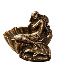 Sculpture de sirène en bronze, étanche, pour sculpture de cour, projet d'embellissement urbain
