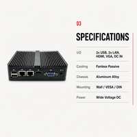 Computadora Industrial Integrada YCT, Sin Ventilador, Silenciosa, con 4 USB 3.0, 2 COM, GPIO, WiFi, Montaje en Pared, para Control de Procesos HMI