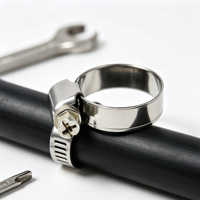 Collier de serrage robuste en acier inoxydable galvanisé à structure vissée pour raccordement de conduites mécaniques