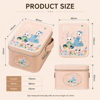 Boîte en fer blanc motif lapin de dessin animé, boîte cadeau en métal à ouverture manuelle, emballage pour lait, bijoux, aliments, collations, biscuits, boîte en fer blanc personnalisable avec logo
