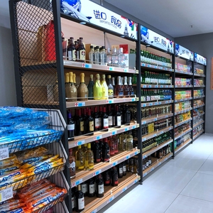 חנות מדף S תצוגת מדף פלדת מתכוונן מסחרי מתכת מדפי Rack Stand ארוך עץ מדף - Product Image 3