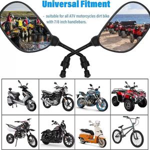 Rétroviseur universel pour moto, moto cross, rétroviseur latéral rond, accessoires pour moto avec E24 - Product Image 3