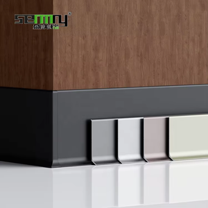 थोक मूल्य 8 सेमी एल्यूमीनियम बेस्बोर्ड मोल्डिंग ट्रिम आधुनिक सफेद/काले स्कर्ट लाइन फर्श को कवर करने वाले सामान 2.5 मीटर/पीसी - Product Image 3