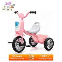 Tricycle à trois roues en métal pour enfants, pour garçons et filles de 1 à 6 ans, avec pédales, lumières et musique