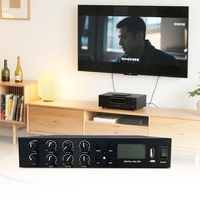 Amplificateur de puissance AMP-60 et AMP-10060W 100W 2 zones 4-16 Ω 70V 100V de haute qualité avec Bluetooth FM USB