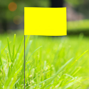 21x4x5 in. PVC và dây thép không thấm nước màn hình lụa cầm tay in thiết kế tùy chỉnh đánh dấu cờ màu xanh (gói 100) - Product Image 5