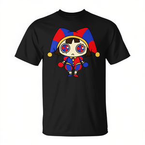 Camiseta de disfraz de chica de circo, negra, unisex, para adultos, cuello redondo, manga corta, impresión digital, actividades promocionales - Product Image 2