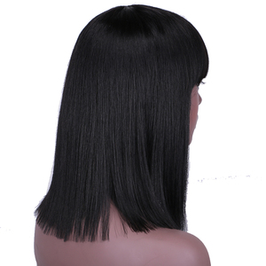 <span class=keywords><strong>Peluca</strong></span> de cabello humano liso de alta densidad, pelo largo recto bob hecho a máquina color rubio 9a pixie rojo de alta densidad - Product Image 5