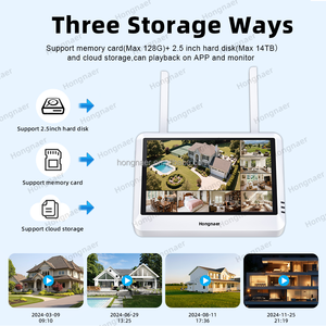 Station de base sans fil <span class=keywords><strong>WiFi</strong></span> Hongnaer H.265 avec audio bidirectionnel, 5MP, 8MP, 4K, 8 canaux, XMEye Pro, ICSee, <span class=keywords><strong>enregistreur</strong></span> vidéo réseau <span class=keywords><strong>NVR</strong></span> avec écran LCD 7 pouces - Product Image 6