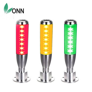 Lampe d'alarme pour machine-outil monocouche, voyant lumineux pliable en métal avec buzzer, lumière LED tricolore ONN M4S-B - Product Image 1